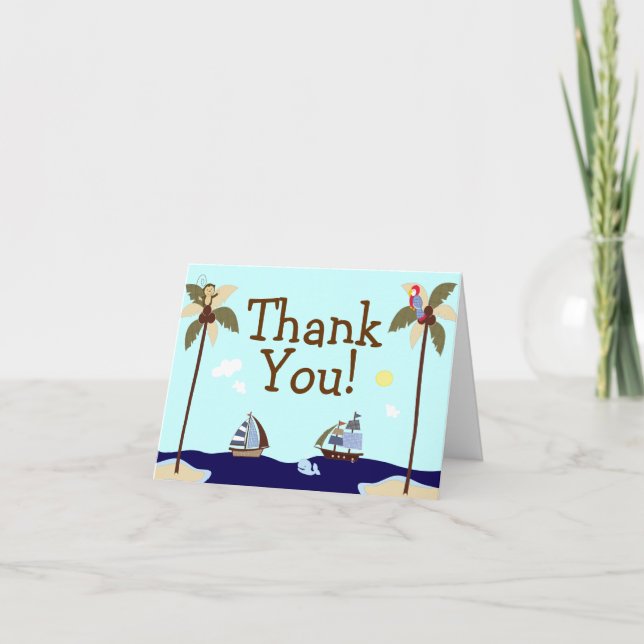 Carte pour notes nautique de Merci de baby shower (Devant)