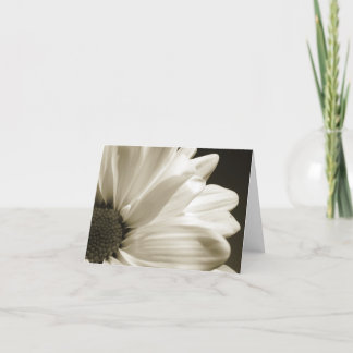 Carte pour notes noir et blanc de marguerite