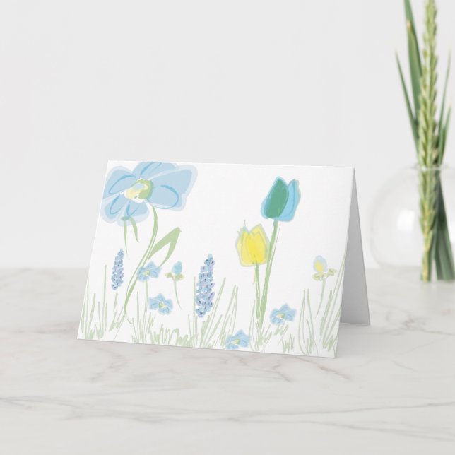 Carte pour notes numéro trois de fleur (Devant)