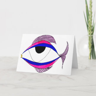 Carte pour notes oeil poisson