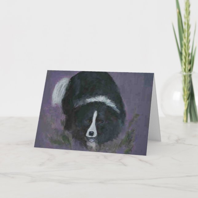 Carte pour notes original d'art de border collie (Devant)