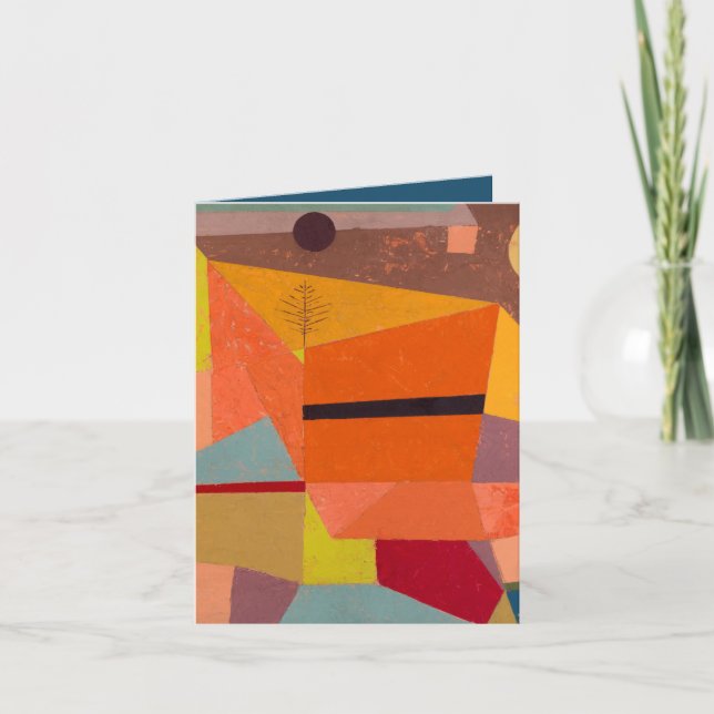 CARTE POUR NOTES : PAUL KLEE : JOYFUL MOUNTAIN PAY (Devant)