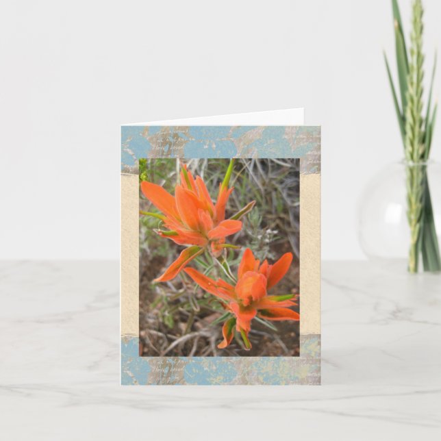 Carte pour notes peint de désert (Devant)