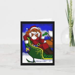 Carte pour notes père Noël Fox