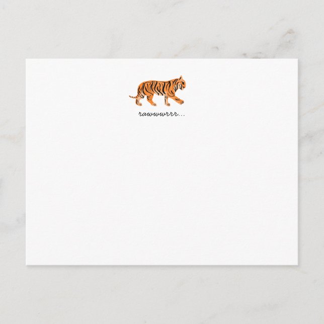 Carte pour notes plat Tiger (Devant)