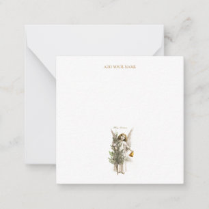 CARTE POUR NOTES PLAT : VINTAGE NOËL ANGEL