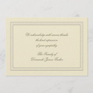 Carte pour notes posé de Merci de perte