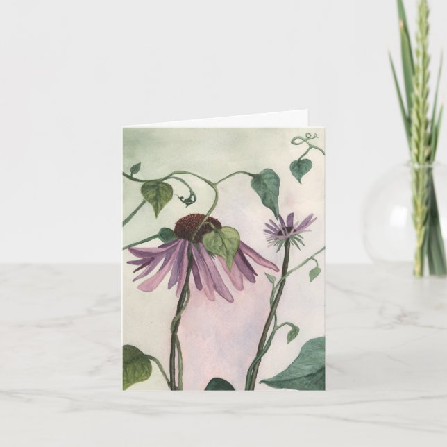Carte pour notes pourpre de Coneflower (Devant)