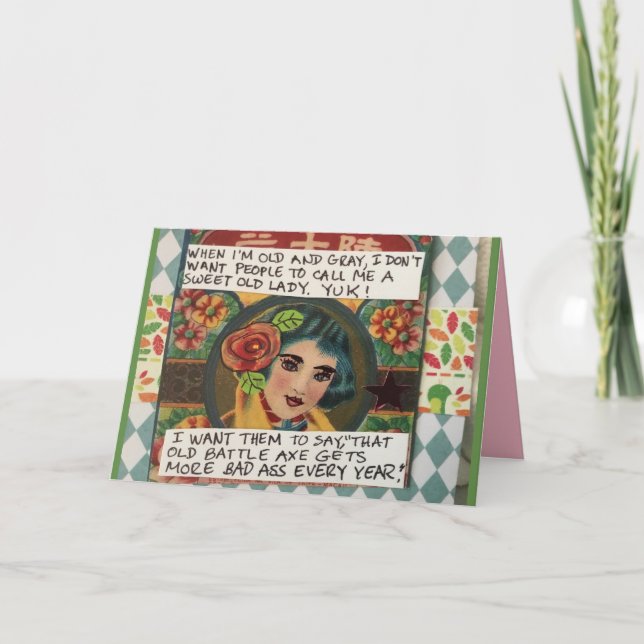 Carte pour notes-Quand je suis vieux et gris, je n (Devant)