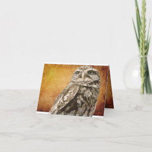 Carte pour notes repéré de hibou