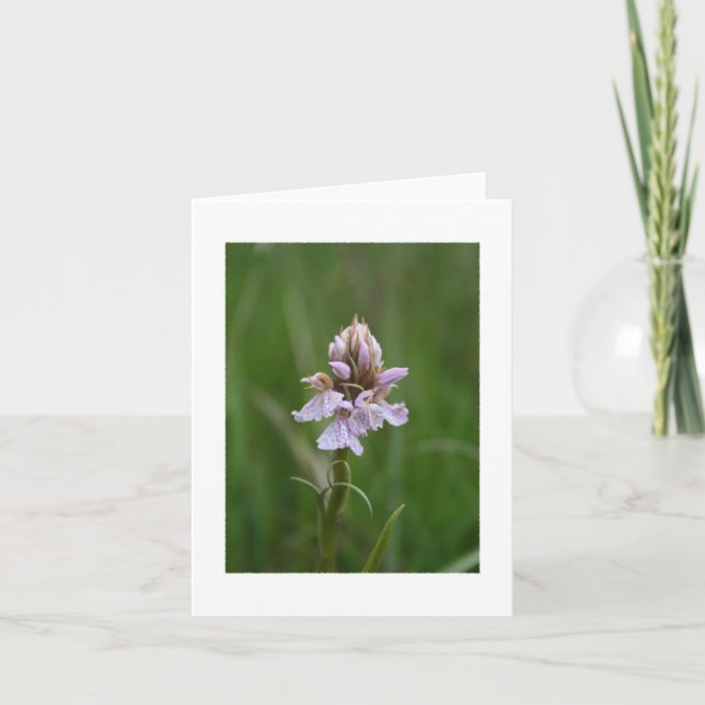 Carte pour notes sauvage d'orchidée (Devant)