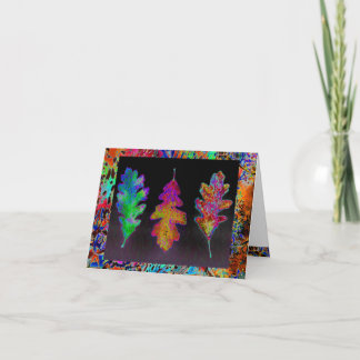 Carte pour notes trio feuille