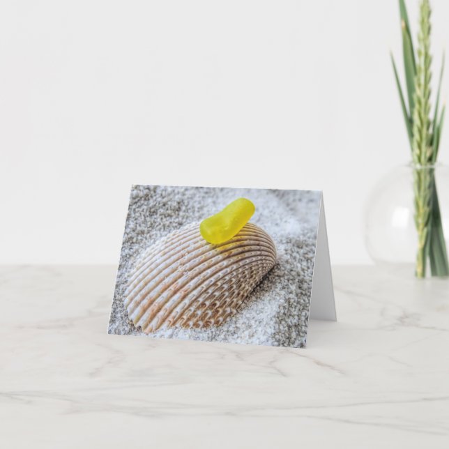 Carte pour notes - Verre de mer jaune (Devant)