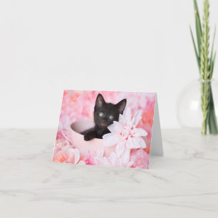 Carte pour notes vide floral de rose noir de
