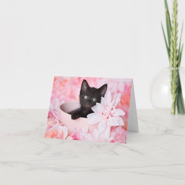 Carte pour notes vide floral de rose noir de (Devant)