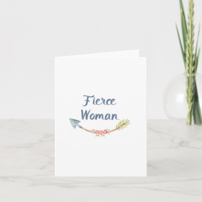 Carte pour notes vierge pour Femme fierce (Devant)
