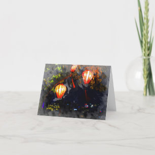 Carte pour notes vietnamien plié à lanterne