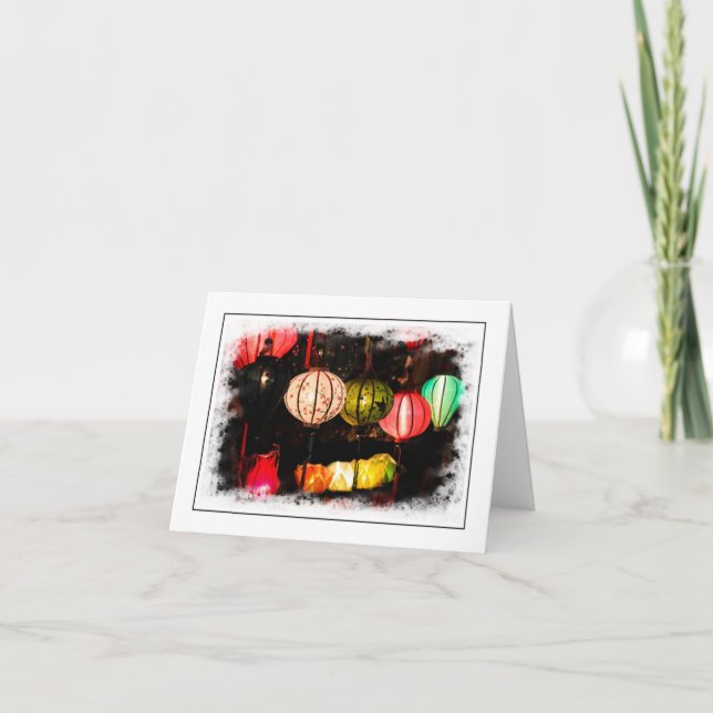 Carte pour notes vietnamien plié à lanterne (Devant)