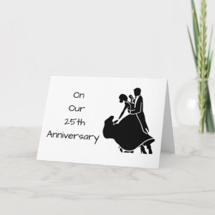 Carte POUR NOTRE **25e** ANNIVERSAIRE ***DANSONS***