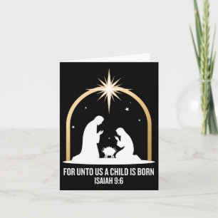 Carte Pour nous un enfant est né Esaïe 96 Art religieux