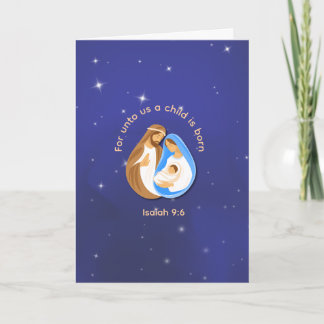 Carte Pour nous un enfant est né Esaïe 9:6 Noël