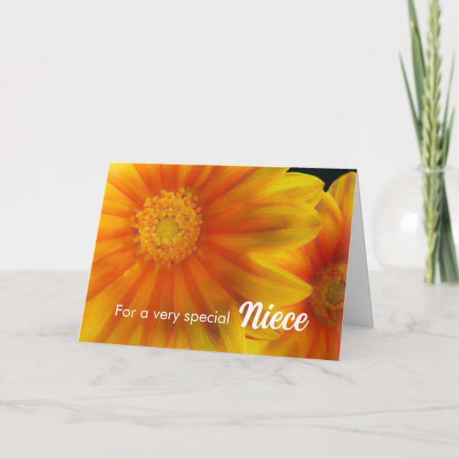 Carte Pour Nuit Anniversaire Gazania Flowers (Devant)