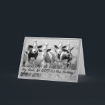 Carte Pour Oncle Funny Birthday Cattle<br><div class="desc">Cette carte d'anniversaire est ornée d'une photo en noir et blanc de bétail avec des oreilles allongées et des casquettes de fête. Parfait pour les éleveurs,  les cowboys ou les amateurs de bétail. Copyright © Shoaff Ballanger Studios,  2023.</div>