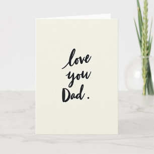 Carte pour papa avec amour minimaliste sincère