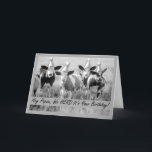 Carte Pour Papaw Funny Birthday Cattle en Casquette<br><div class="desc">Photo en noir et blanc de bétail avec des casquettes de fête et des oreilles allongées sur cette drôle de carte d'anniversaire pour la papaye de quelqu'un,  grand-père. Copyright © Shoaff Ballanger Studios,  2023.</div>