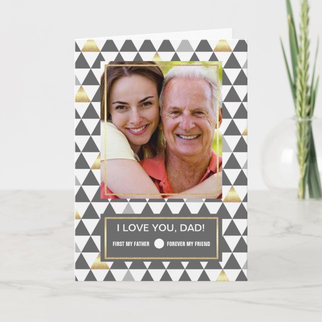 Carte Pour Père en Fête des pères. Photo personnalisée (Devant)