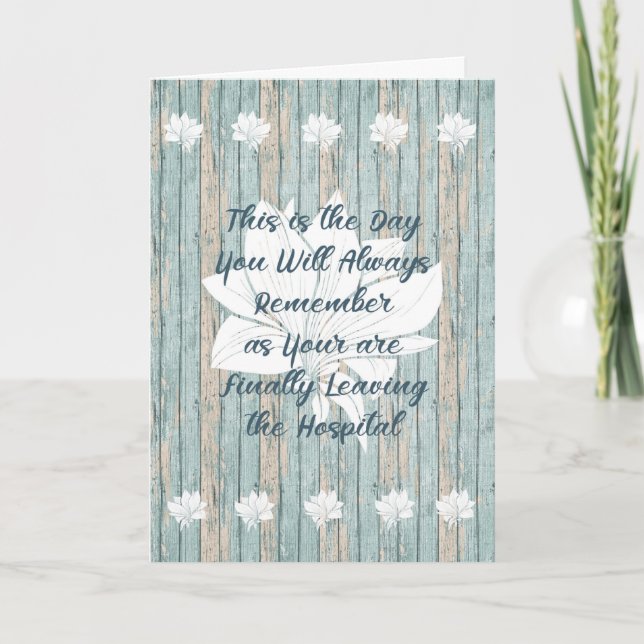 Carte pour personne quittant l'hôpital après plusi (Devant)