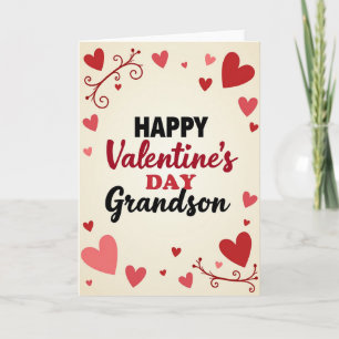 Carte pour petit-fils de la Saint-Valentin Heartfe