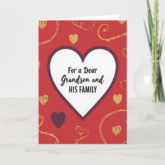 Carte pour petit-fils et famille (Devant)