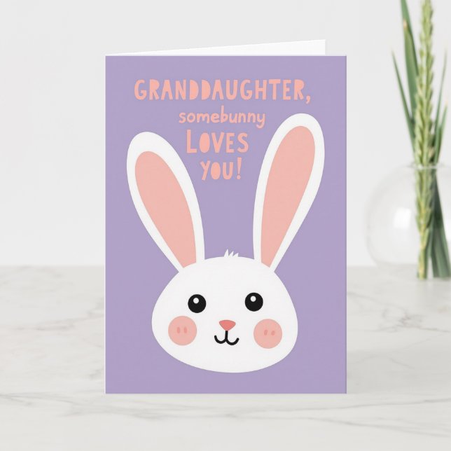 Carte pour petite-fille Somebunny vous aime (Devant)