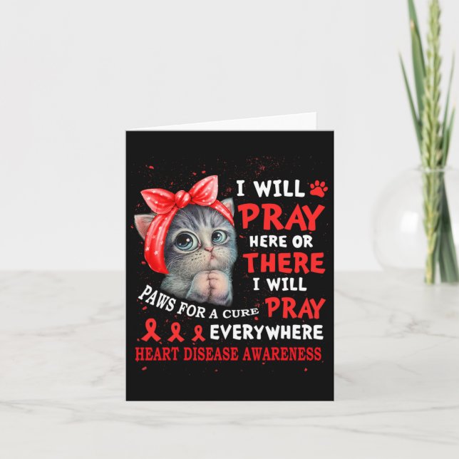 Carte Pour Pray Pure Cat Cure Sensibilisation aux maladi (Devant)