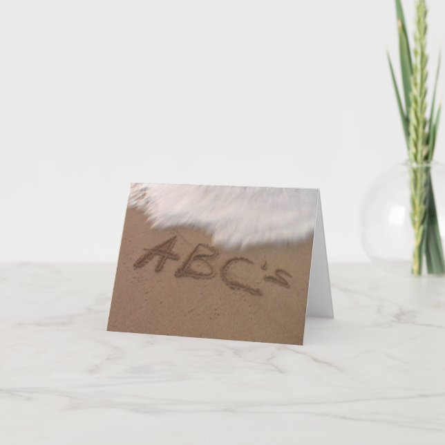 Carte Pour réaliser vos rêves rappelez-vous votre ABCs (Devant)