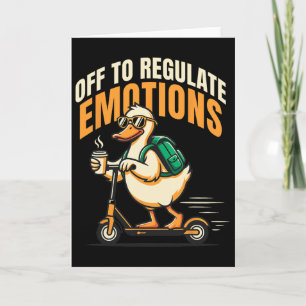 Carte Pour réguler les émotions, trottinette drôle d'oie