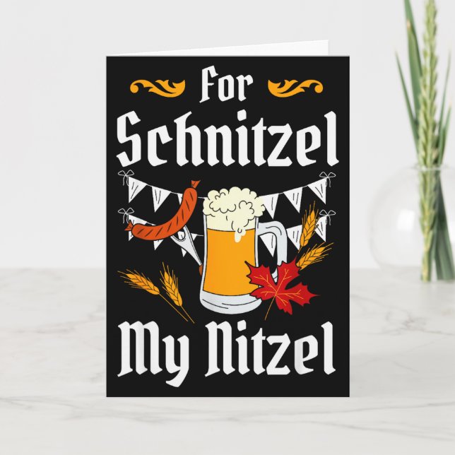 Carte Pour Schnitzel Mon Nitzel Festival Bière Allemande (Devant)