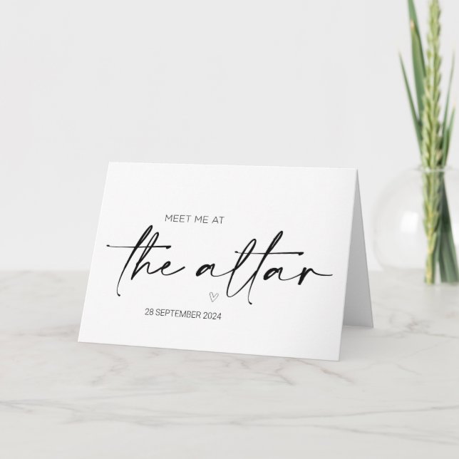 Carte Pour Se Rassembler Le Marié Le Jour Du Mariage Ren (Devant)