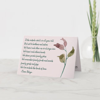 Carte Pour Soeur Poème Sentimental Anniversaire Joli Ros