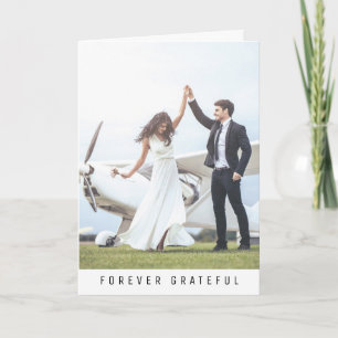 Carte Pour toujours Grateful Simple 2 Mariage photo Merc