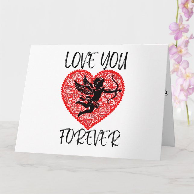 Carte pour toujours ton amour (Orchidée)