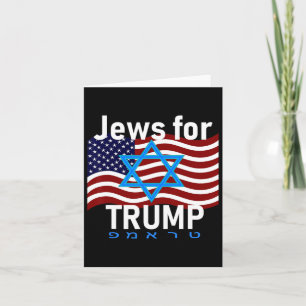 Carte Pour Trump American Flag Star De David Hebrew Supp
