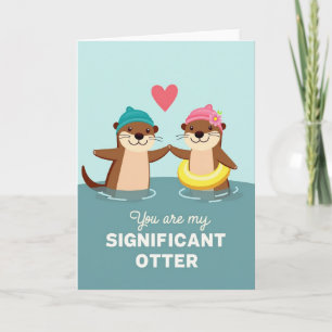 Carte pour un être cher - Amour de loutre
