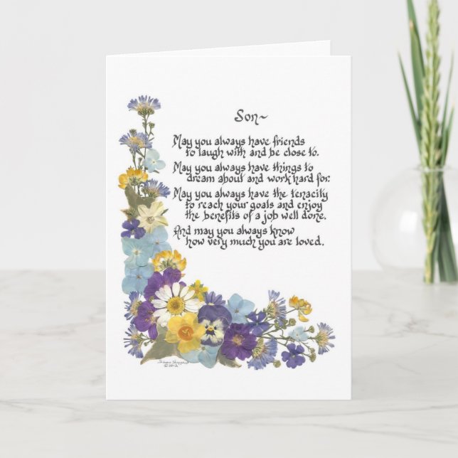 Carte Pour un fils... (Devant)