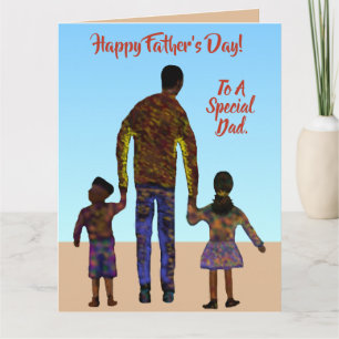 Carte Pour un papa spécial Fête des pères afro-américain