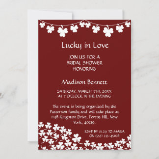 Carte pour une baby shower de la Saint-Patrick Cha