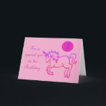Carte Pour une fille spéciale sur son Anniversaire Unico<br><div class="desc">Beaucoup d'autres designs dans mon magasin. Contactez-moi pour avoir un design personnalisé fait pour vous! http://www.zazzle.com/goldenjackal</div>