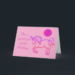 Carte Pour une fille spéciale sur son Anniversaire Unico<br><div class="desc">Beaucoup d'autres designs dans mon magasin. Contactez-moi pour avoir un design personnalisé fait pour vous! http://www.zazzle.com/goldenjackal</div>