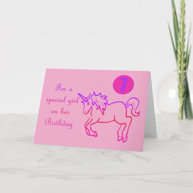 Carte Pour une fille spéciale sur son Anniversaire Unico (Devant)